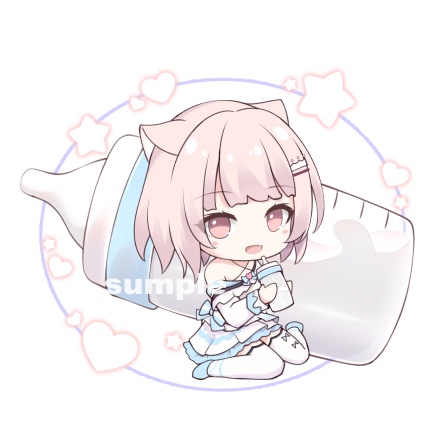 Vtuber 真白ぽんアクリルキーホルダー（リメイク版）