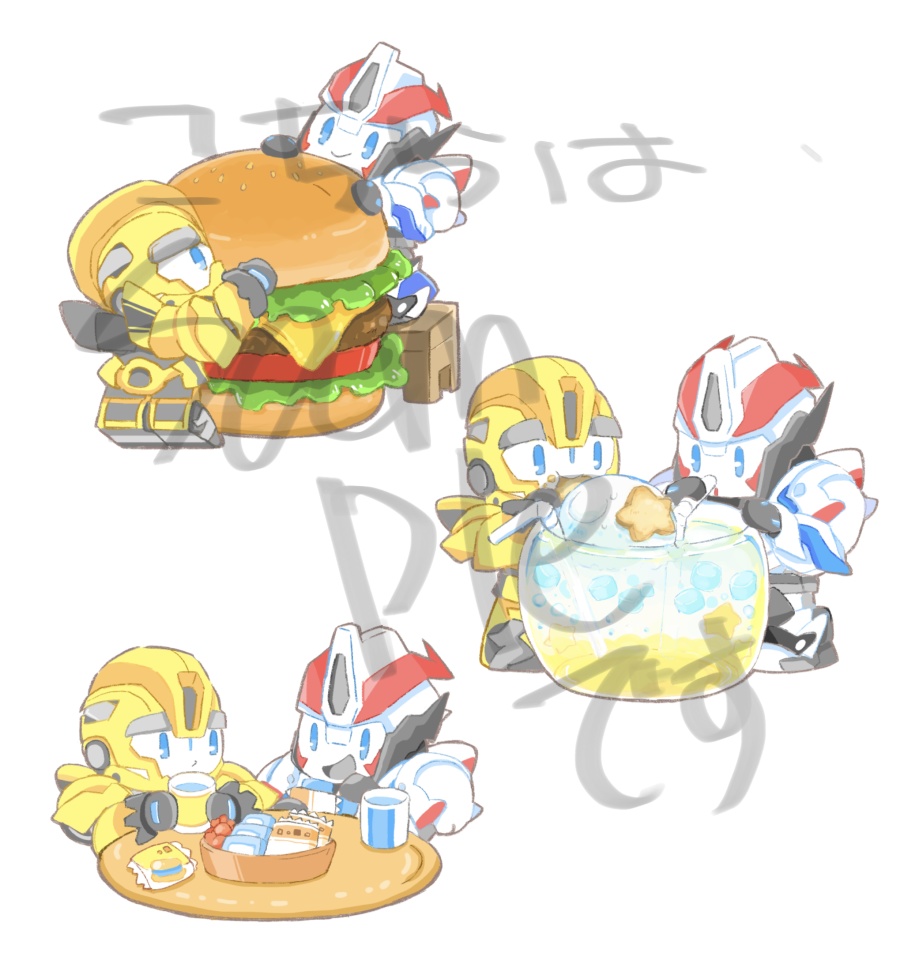 小さなスモスクとバンブルビーのシール三種