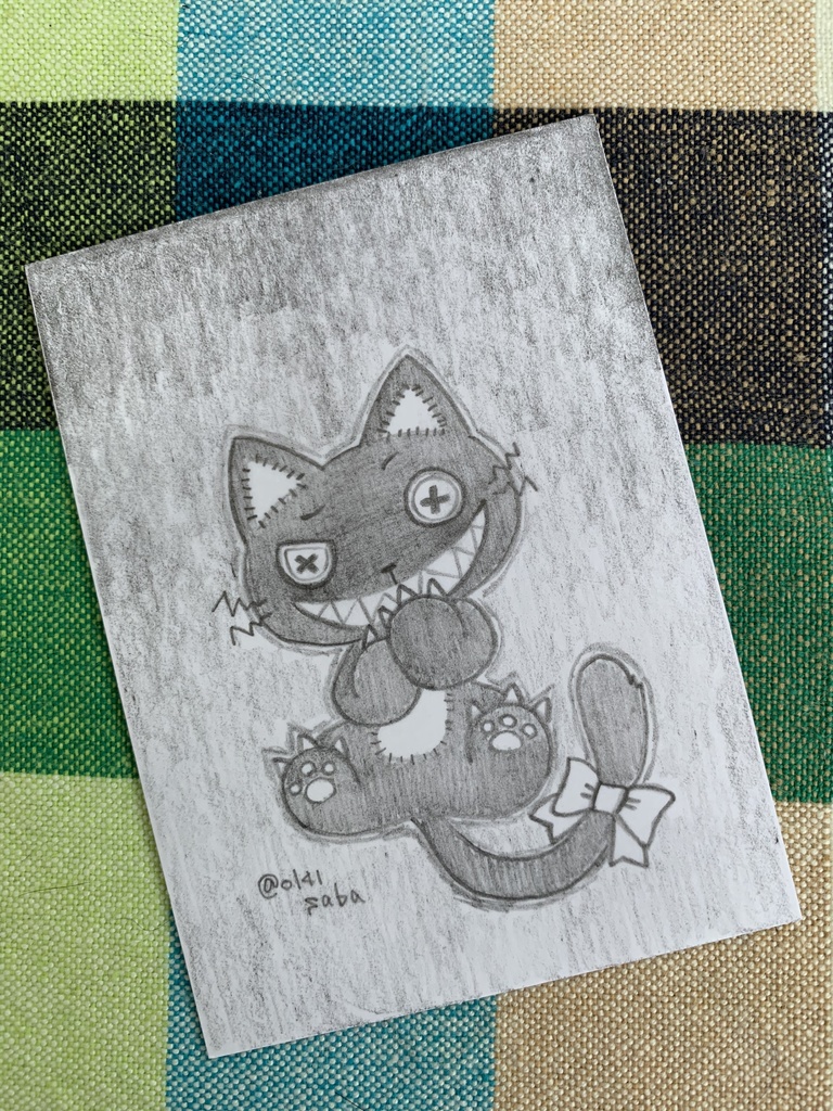 猫水彩画 原画 11cm×15cm - 写真・グラフィック