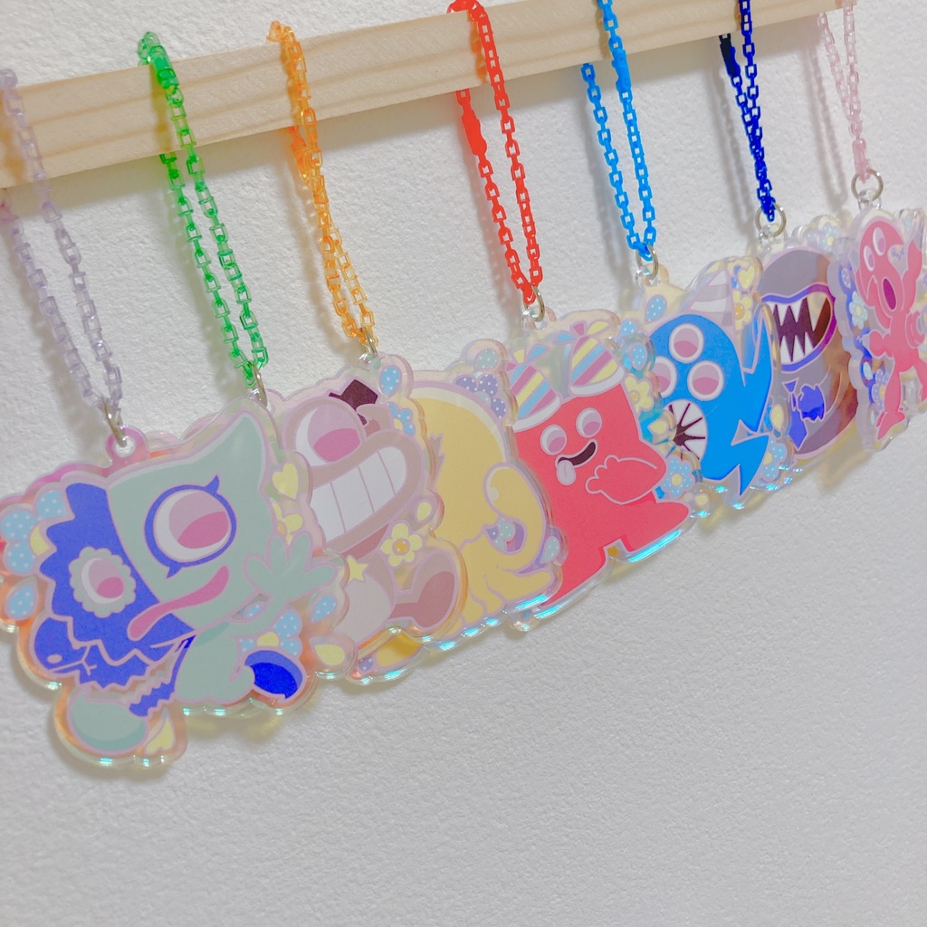 gob ピンクオーロラアクリルキーホルダー