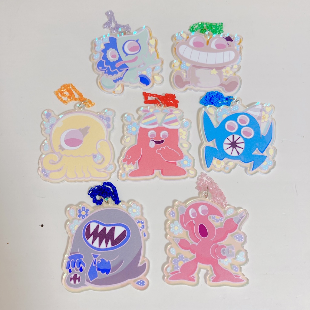 gob ピンクオーロラアクリルキーホルダー