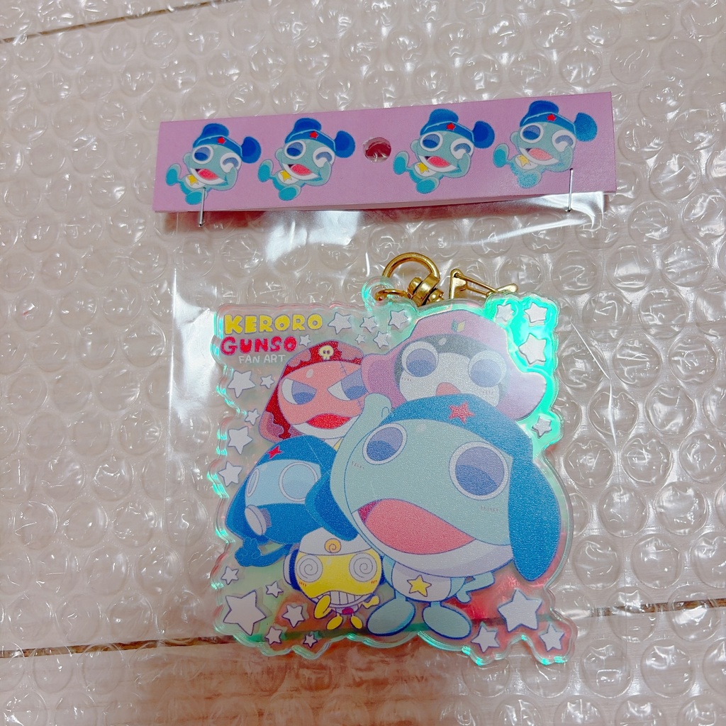 タオルハンカチイラストのちょいでかアクリルキーホルダー