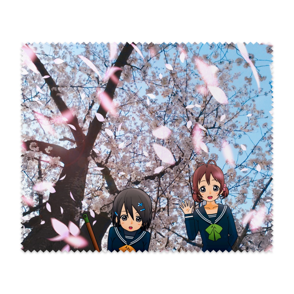 [メガネ拭き02] 桜の木の下に何かを発見