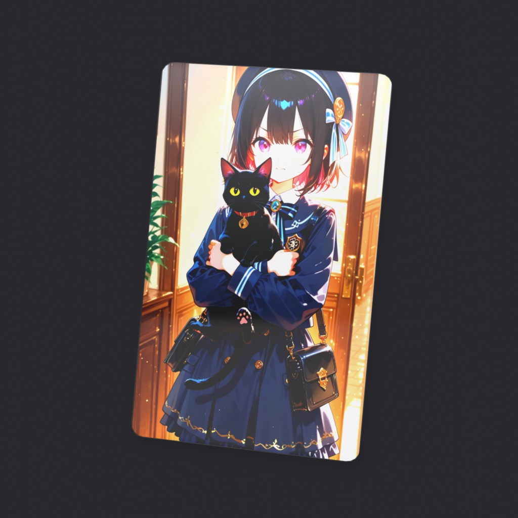 『黒猫 in 黒髪少女』