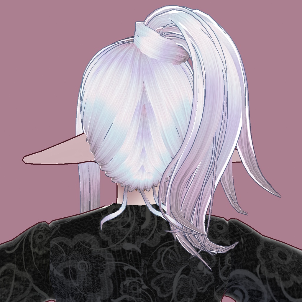 【VRoid正式版対応】ぱっつんサイドアップ