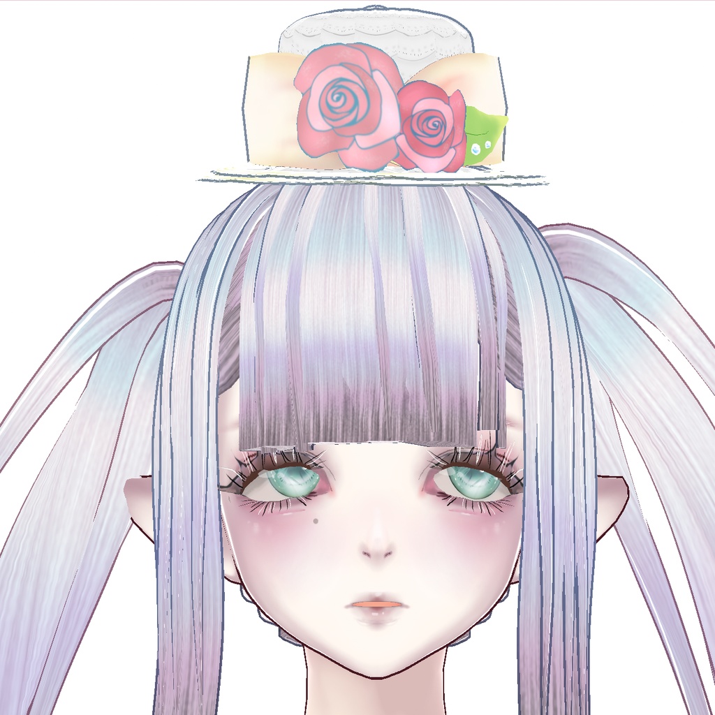 【VRoid正式版対応】お花のレースハット3色+おまけ