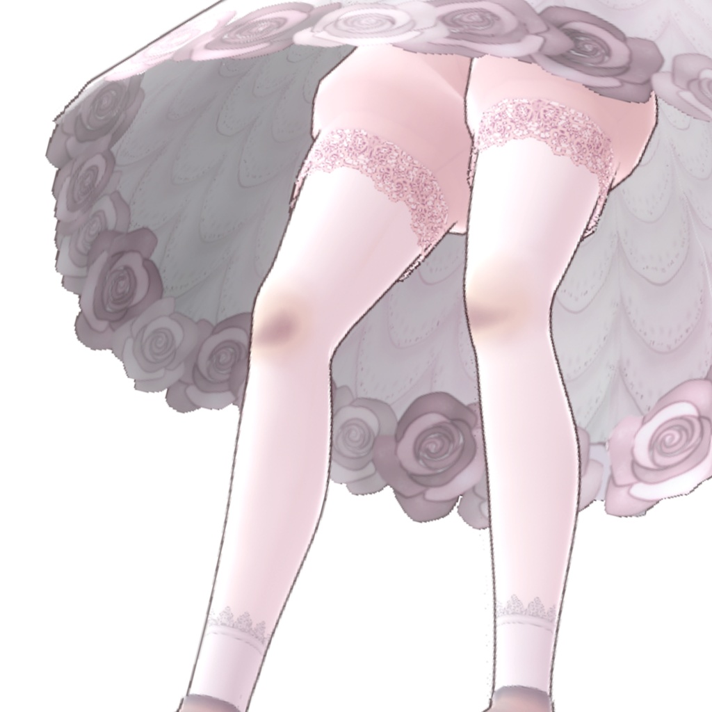 【Vroid正式版対応】くすみピンクワンピース