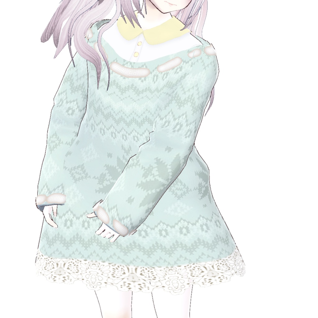 【Vroid正式版】パステルニット ×5色セット