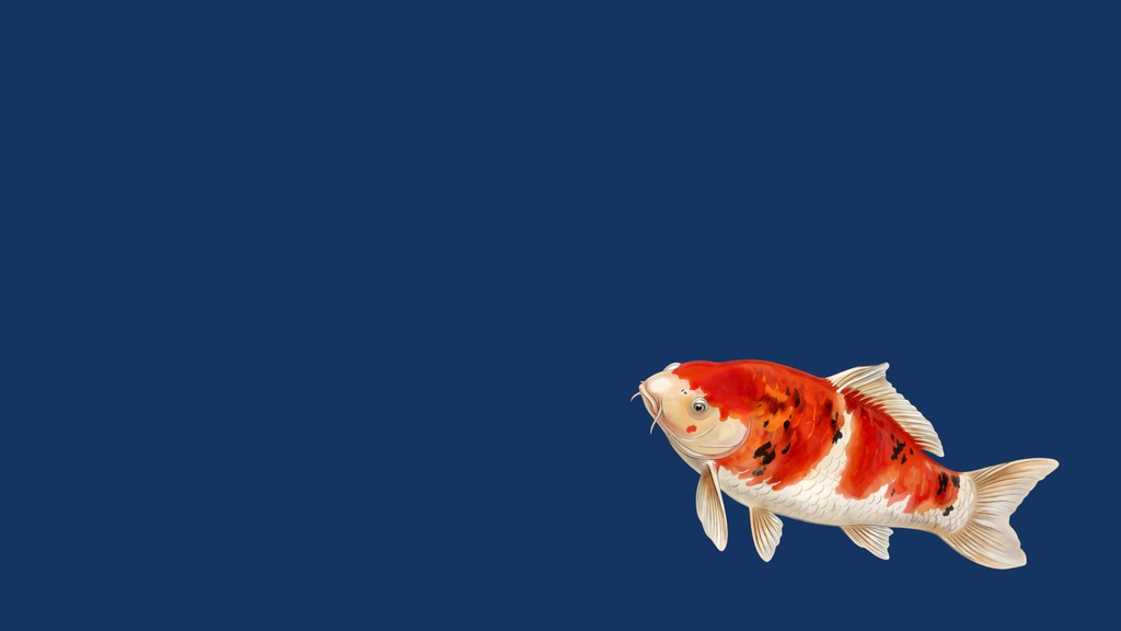 和風背景素材｜錦鯉（大正三色）右下配置セット（10点・4K・高解像度・商用利用可）