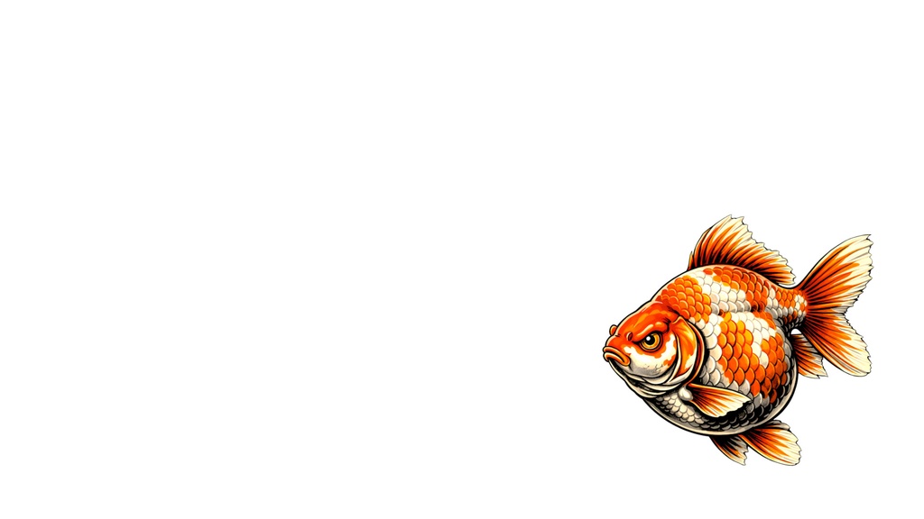 和風背景素材｜劇画調金魚・左右配置セット（10点・6000px・軽量版・商用利用可）