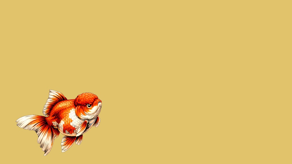 和風背景素材|劇画調金魚1号・25度左・右下配置セット(10点・6000px・軽量版・商用利用可)