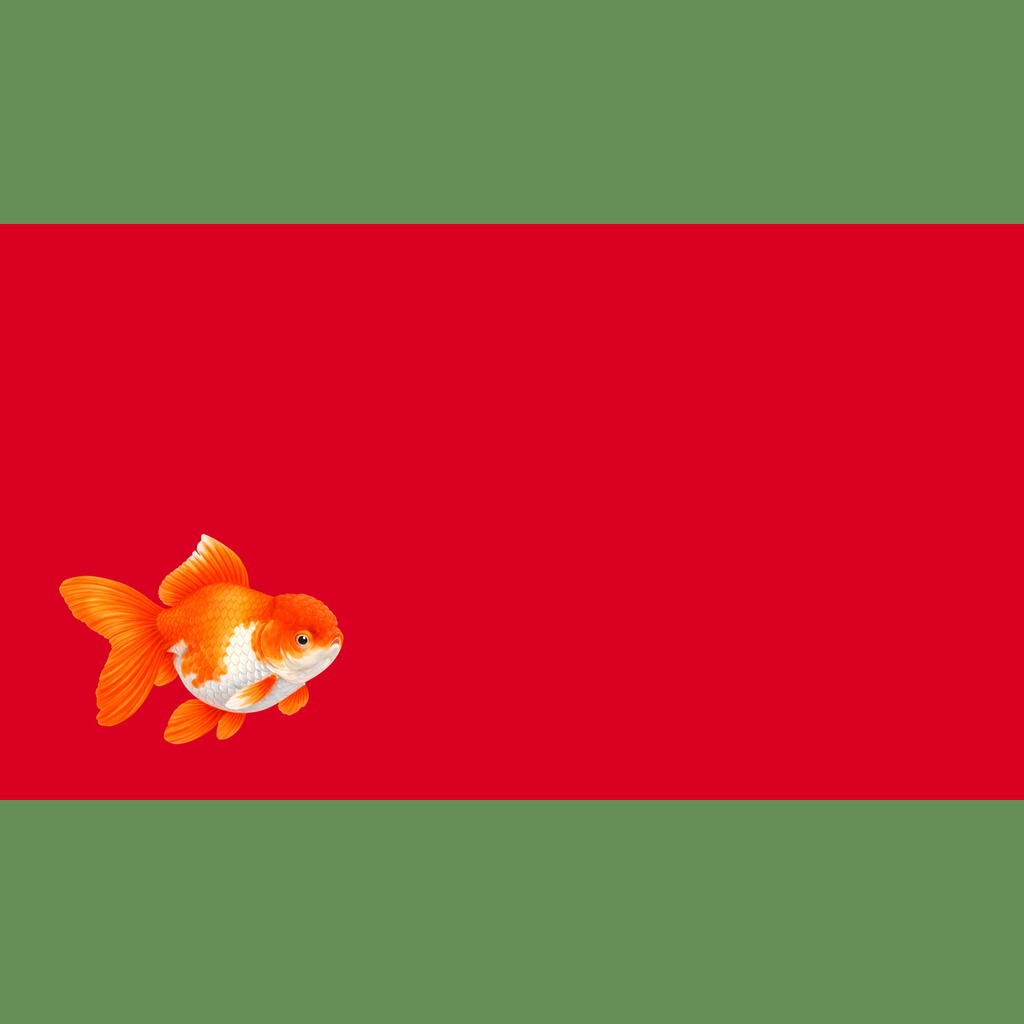 和風背景素材|金魚1号 オランダ獅子頭・0度左右下配置セット10点・6000x3375JPEG(軽量版・商用利用可)