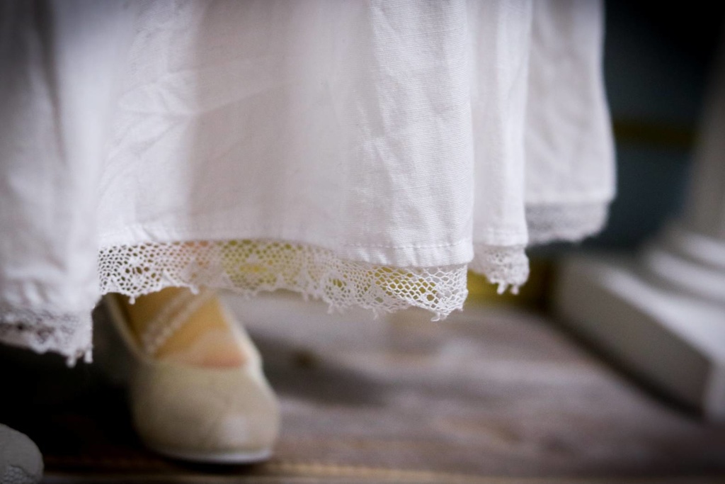 【1/3ドール】淡水パールのホワイトドレス&ティアラセット