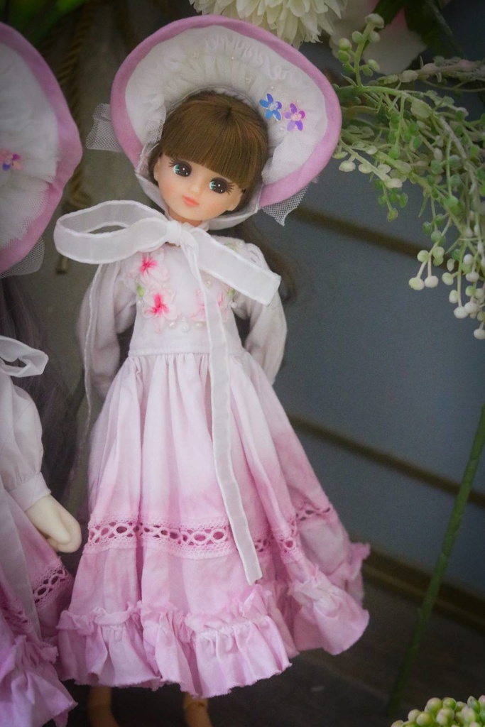 【1/6】♡桜の刺繍のドレスセット♡【リカちゃん】