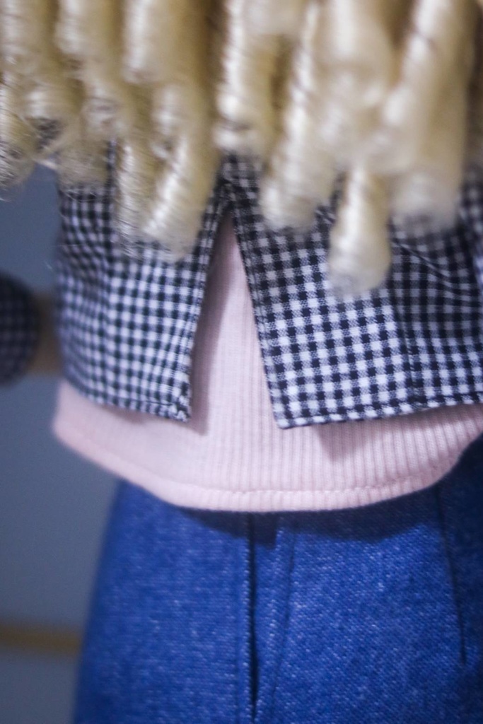 【1/3】♡ギンガムチェックジャケット&デニムスカートSET♡