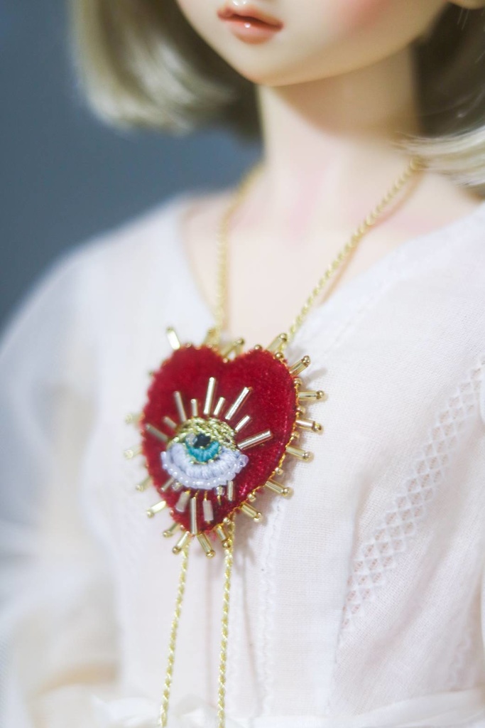 【1/3】♡刺繍のループタイNo,5♡