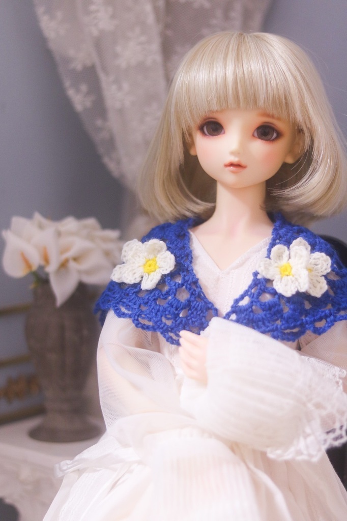 【1/3】♡透かし編みのフリルストール♡