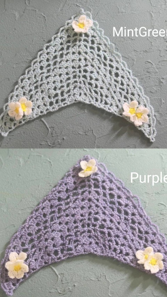 【1/3】♡透かし編みのフリルストール♡