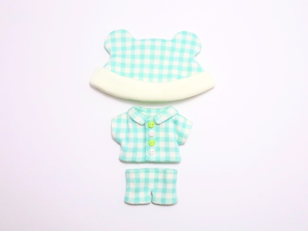 ぬい服 くまさんパジャマ(グリーン)