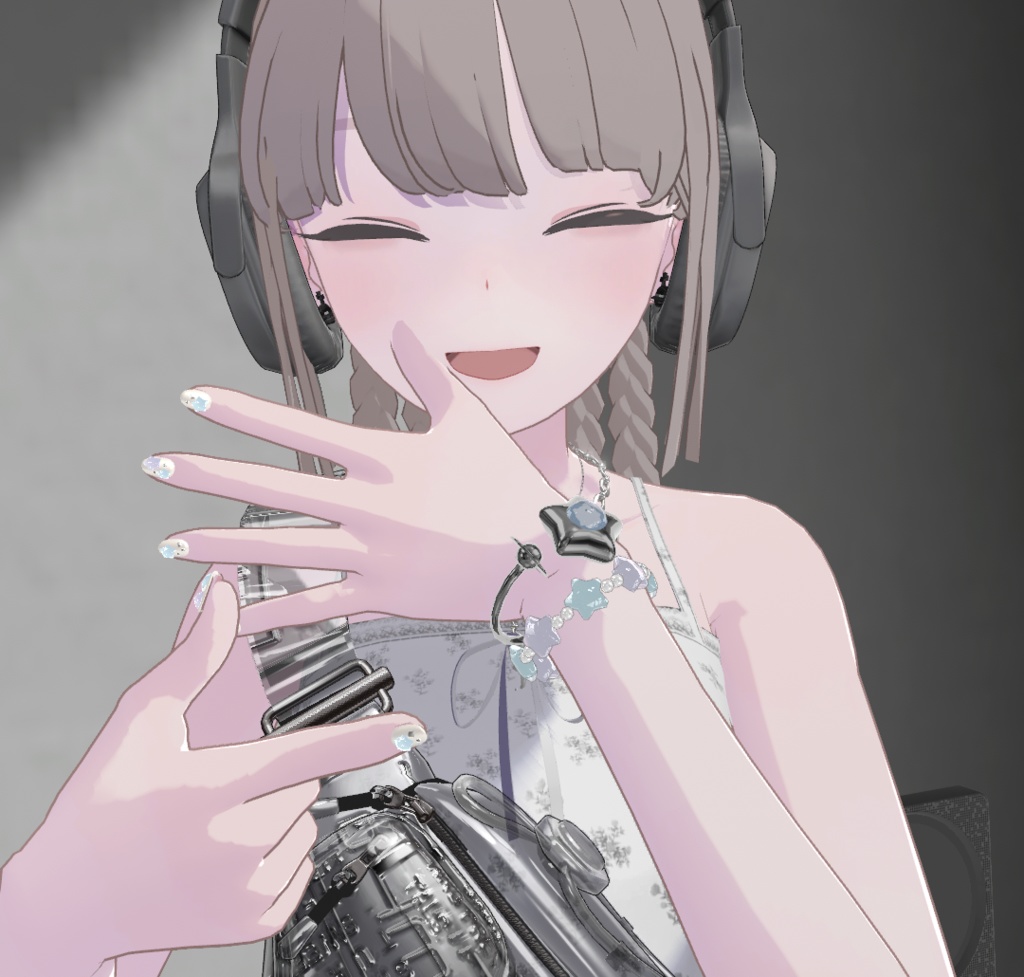 ぷくぷく星ビーズブレスレット