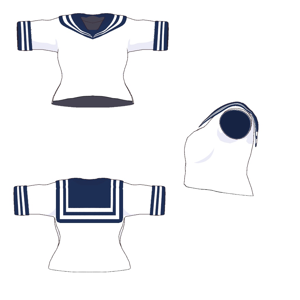 【凪夜瑠璃対応】youthful days sailor suit【セーラー服】【13色】