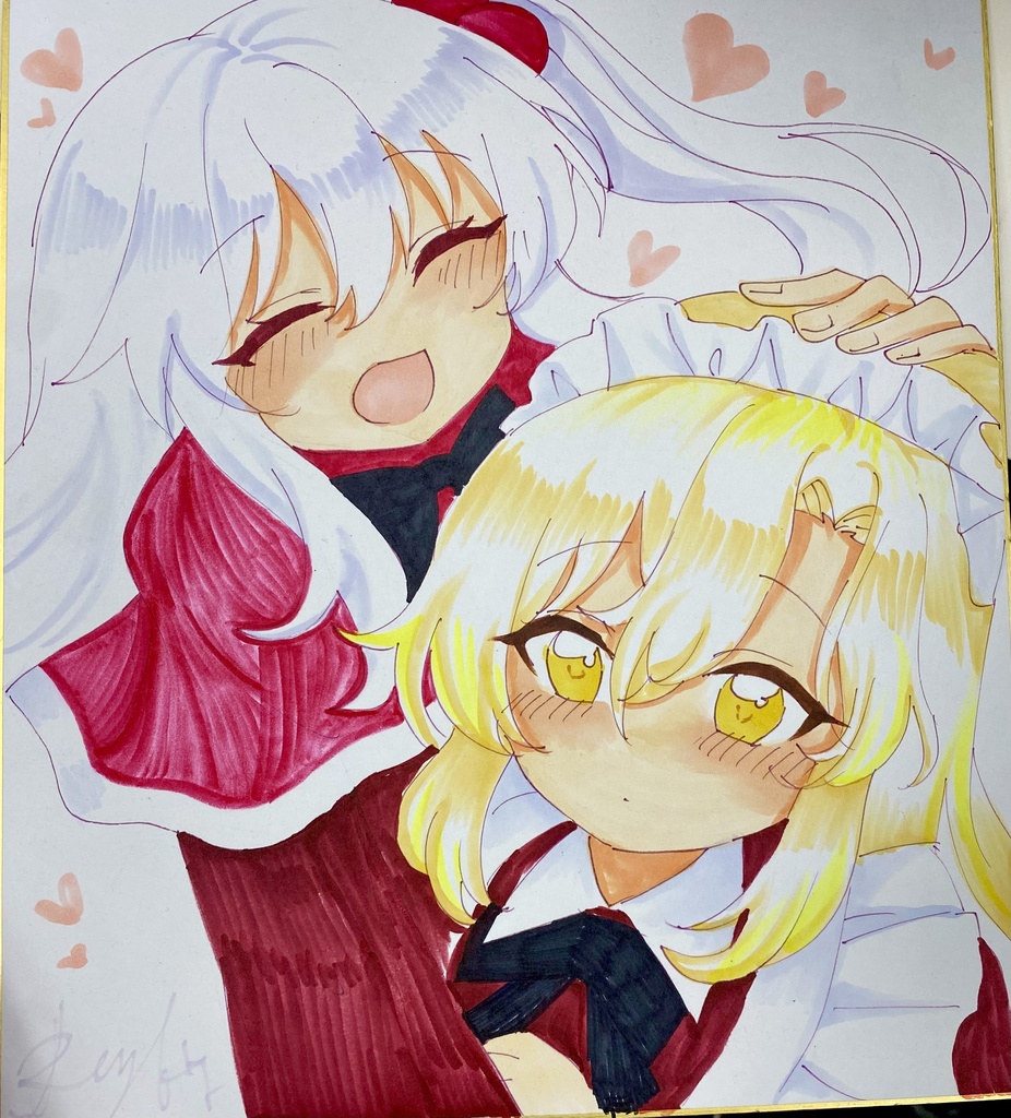 【カラー色紙】神綺×夢子／東方怪綺談【一点物】
