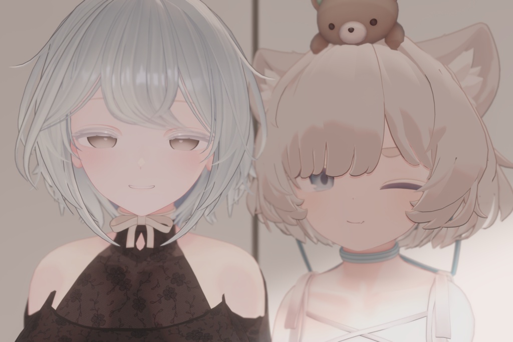 【2アバター対応】Simple Ribbon Choker 2