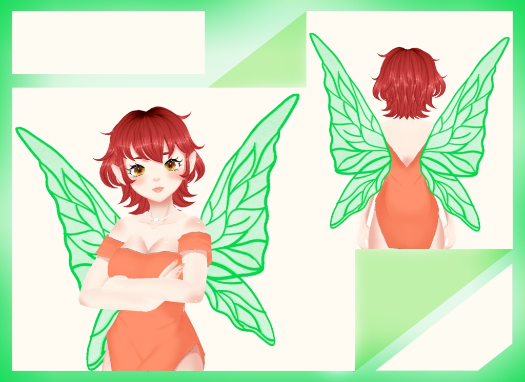 Fairy wings and hair 🧚【VRoid】