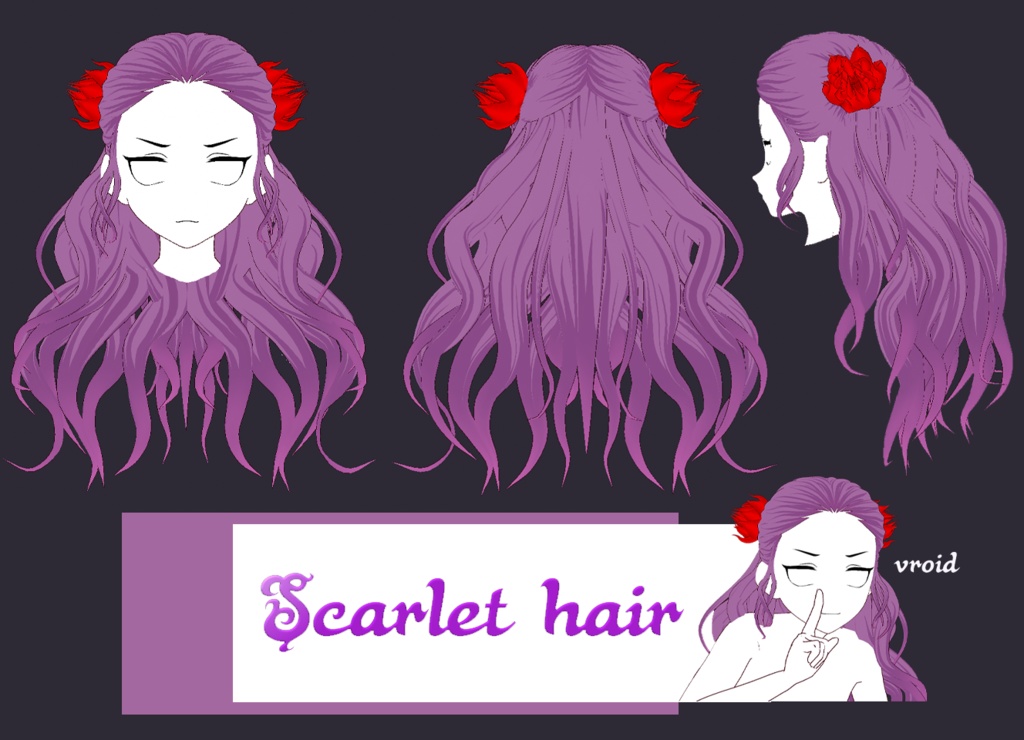 Scarlet hair preset【VRoid】