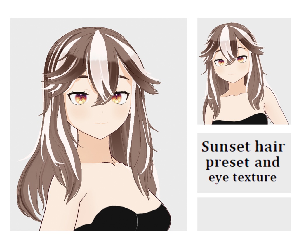 🌇 sunset hair preset and eye texture 🌅 【VRoid】
