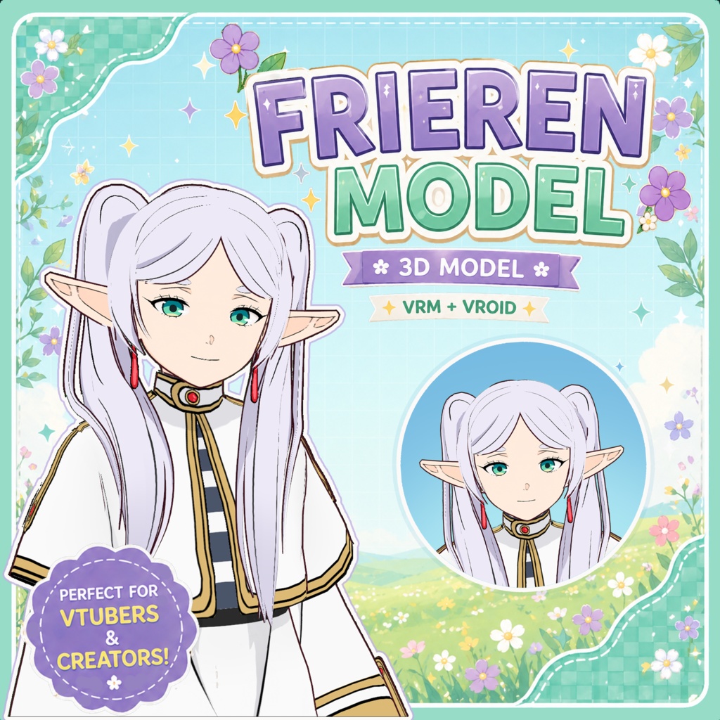 🪄 Frieren-inspired Model ♡ Beyond Journey's End 【VRoid Model】 ✨ フリーレン風モデル