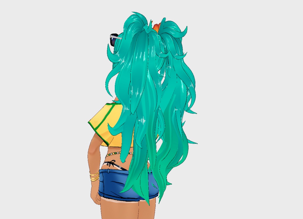 🏝️ Brazilian Miku Hair ♡ Twin Tails Tropical Style 【VRoid Hair】 ✨ ミク風ヘア
