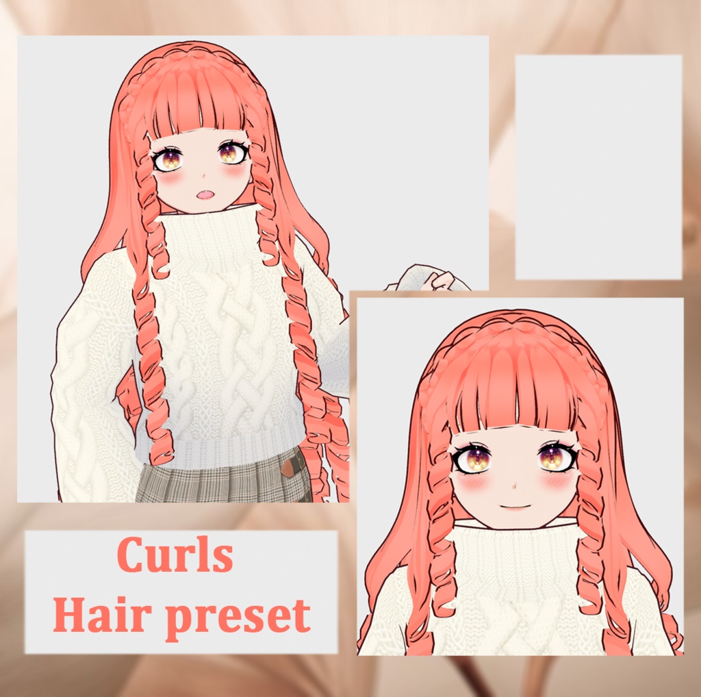 ✨ Curls Hair preset 🪐 【VRoid】