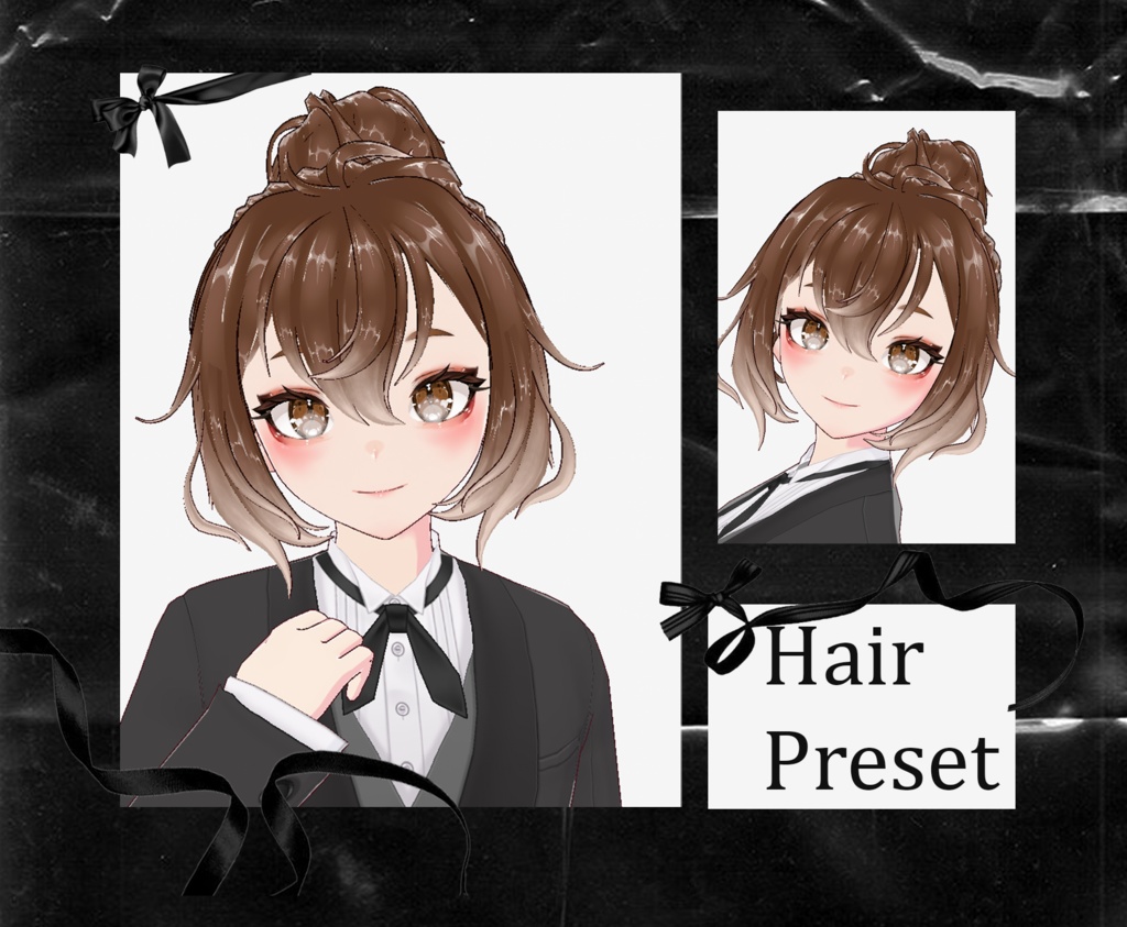 ⚫ Woman Hair Preset 🖤 【VRoid】