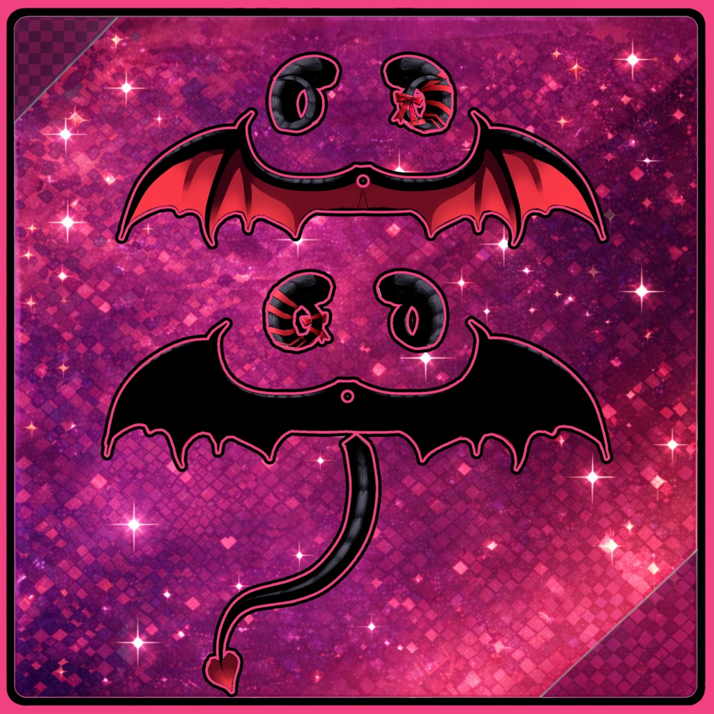 🪽 Angel & Devil Accessories ♡ Matching Halo, Horns & Wings 【VRoid Accessory】 ❤️🔥 天使と悪魔アクセサリー