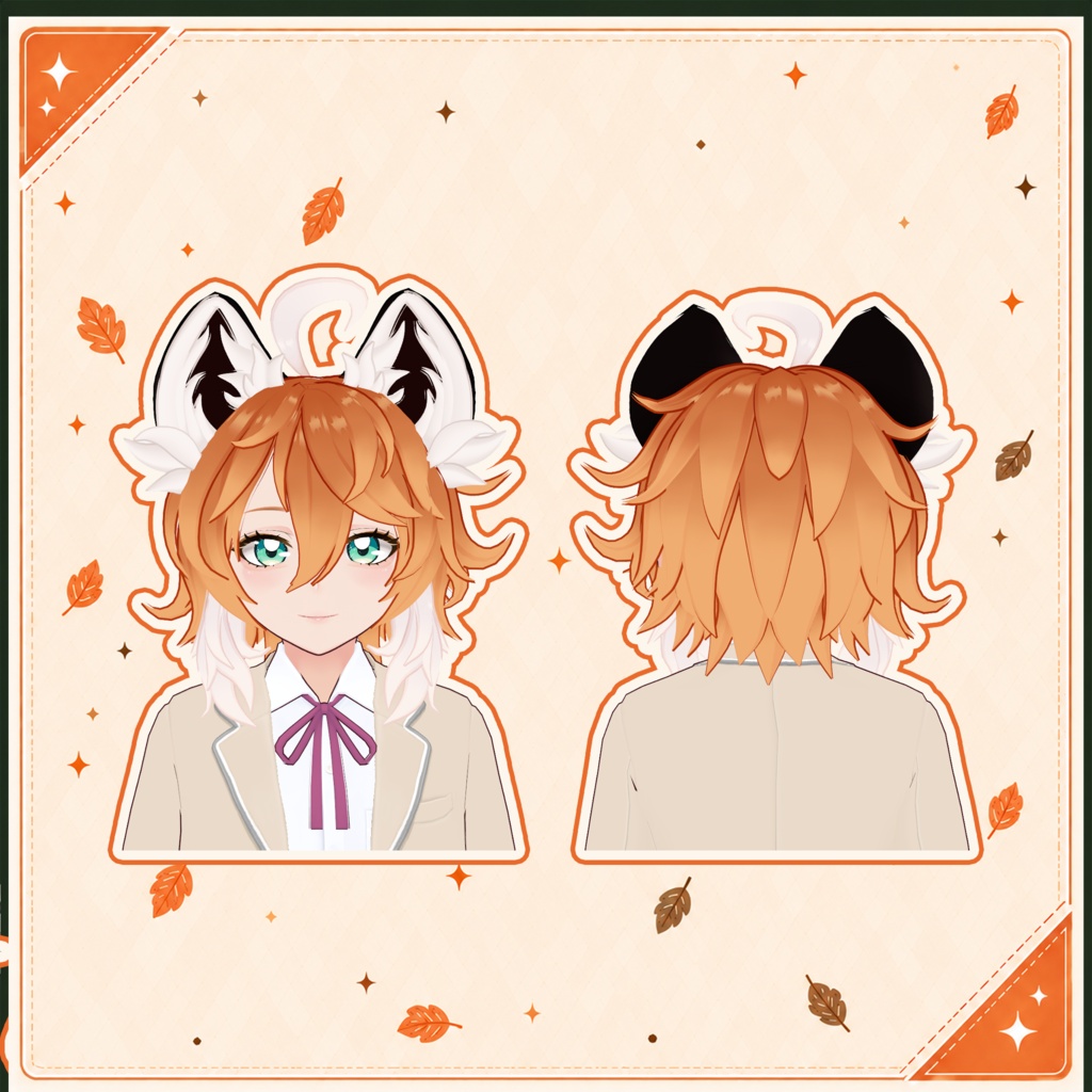 🍁 Red Panda Set ♡ Cozy Forest Style 【VRoid Accessory】 🦝 レッサーパンダセット