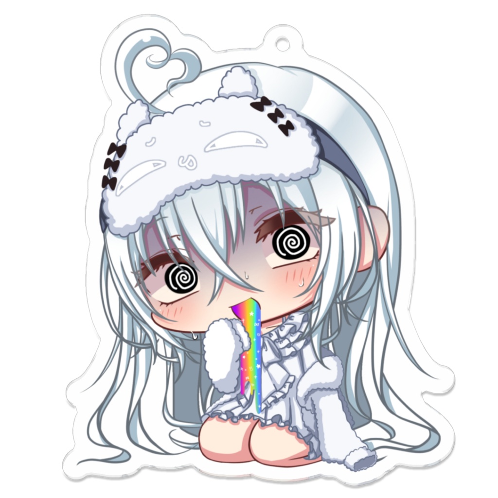 ねむげろ限界吐クリルキーホルダー - 70×70(mm)