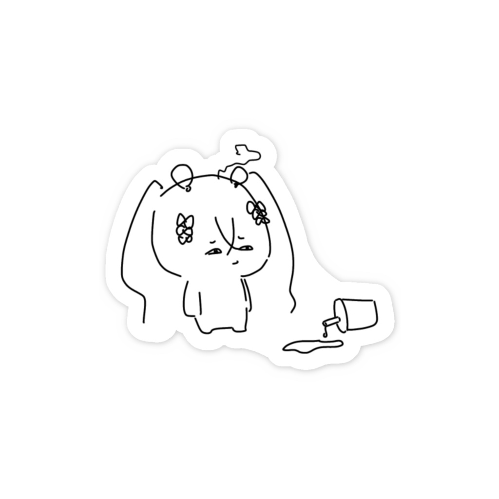 ちゅなさかステッカー(こぼしちゃった)