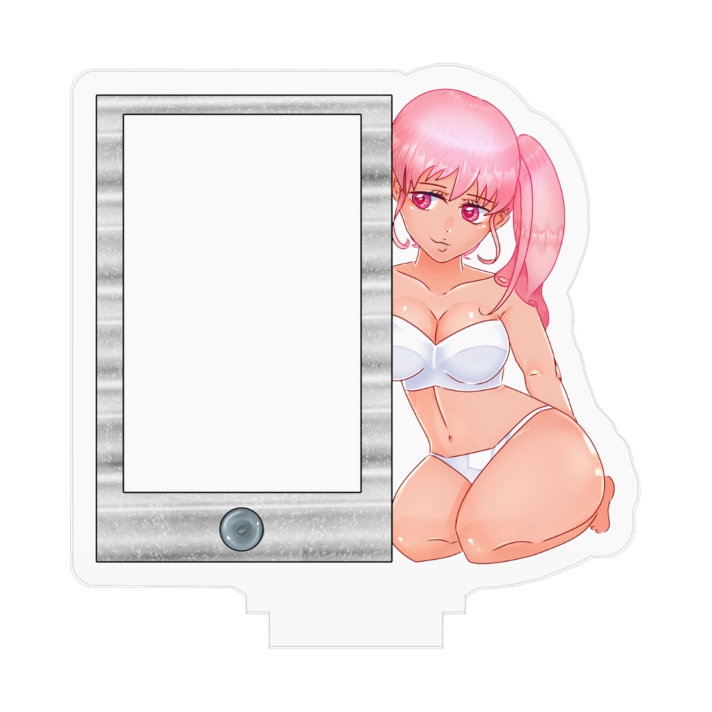 スマホ部分が透けるアクリルフィギュア(水着な嫁野姫)