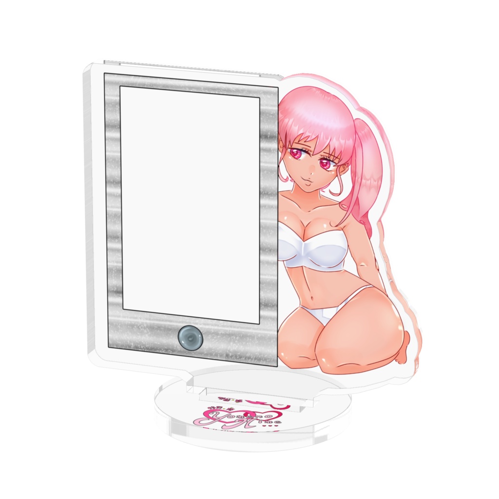 スマホ部分が透けるアクリルフィギュア(水着な嫁野姫)