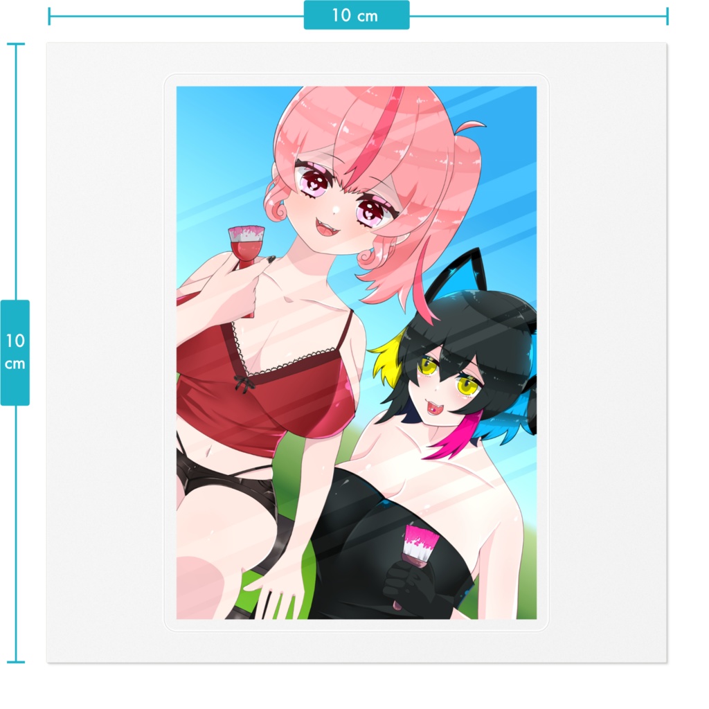 【二周年記念】姫とにゃねこ【ガラスに落書き】