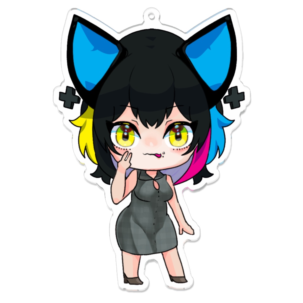 にゃねこと美味しいもの食べよアクキー