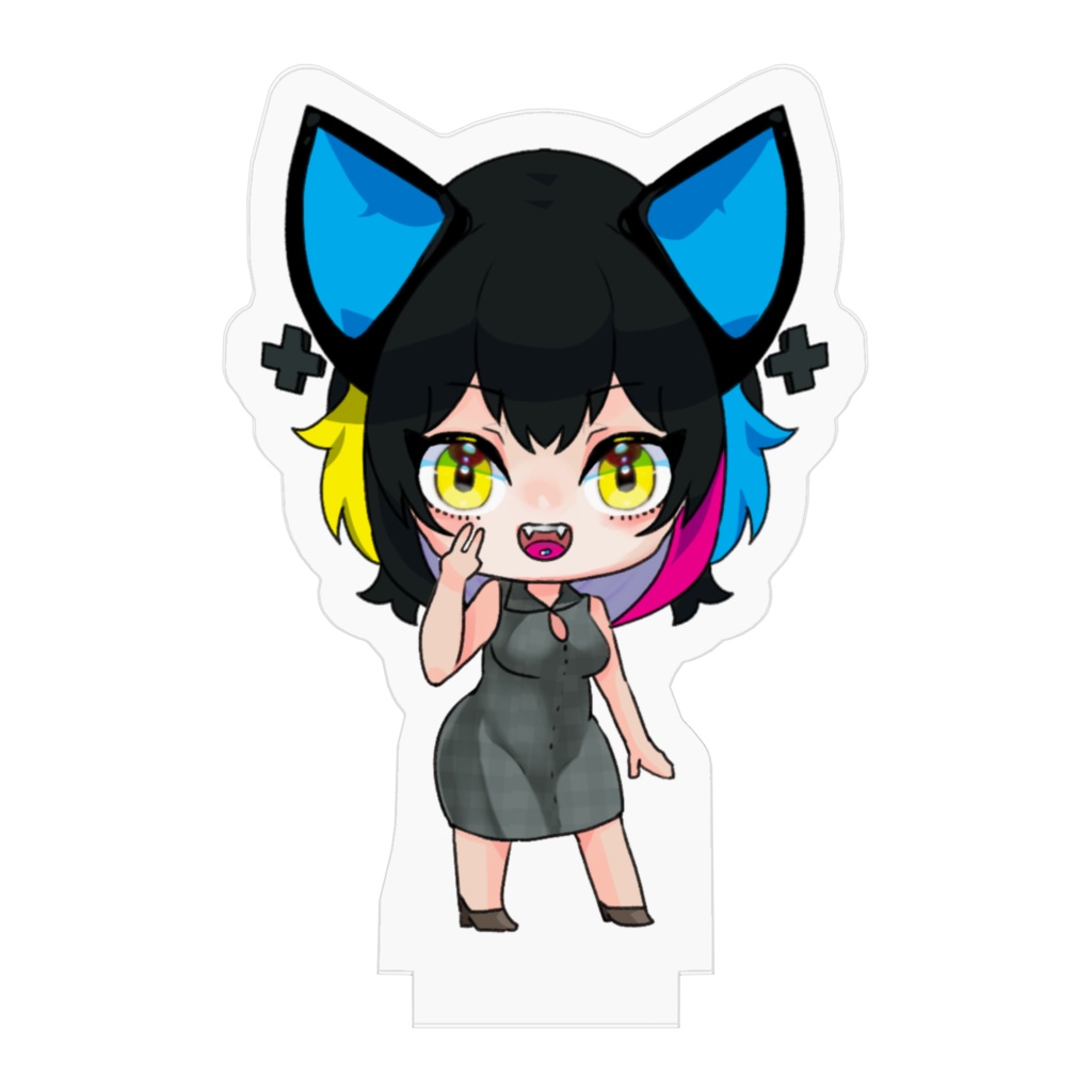 にゃねこ神のナニカとお出掛けしようぜアクリルフィギュア【50×50mm】