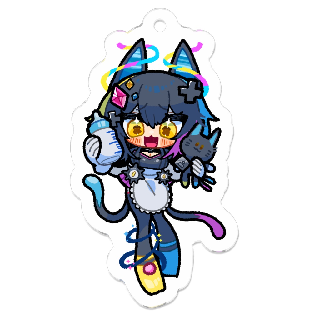 にゃねこ🖤アクリルキーホルダー