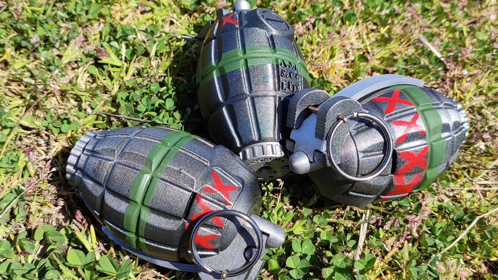【 3D STL 】Grenade No.36M Mk.1 “Mills Bomb” Firecracer Video Available