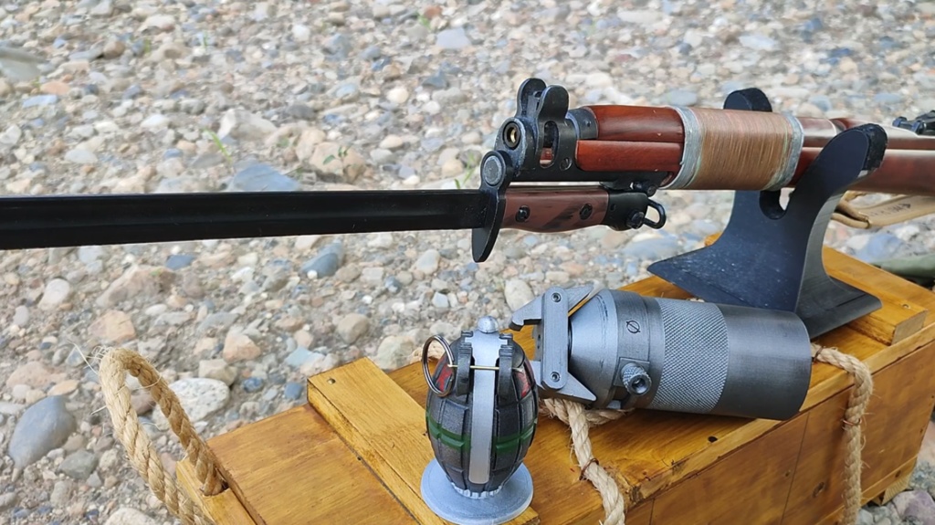 【 3D STL 】Grenade No.36M Mk.1 “Mills Bomb” Firecracer Video Available