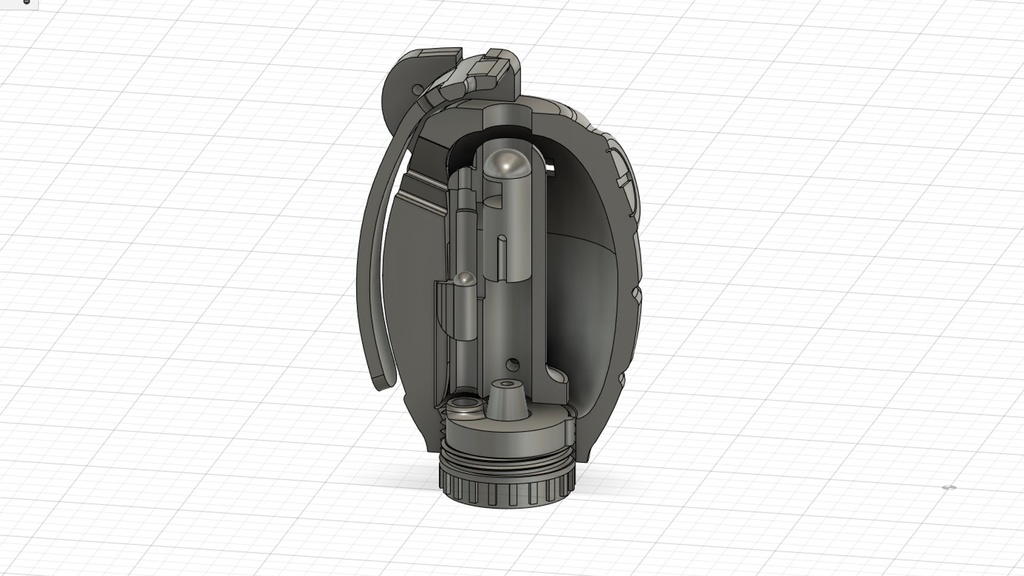 【 3D STL 】Grenade No.36M Mk.1 “Mills Bomb” Firecracer Video Available
