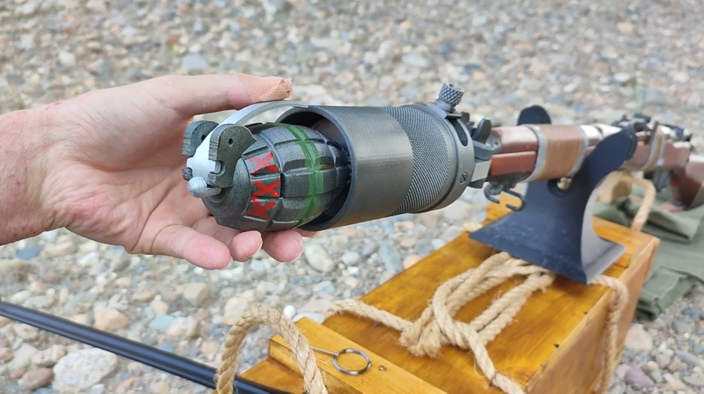 【 3D STL 】Grenade No.36M Mk.1 “Mills Bomb” Firecracer Video Available
