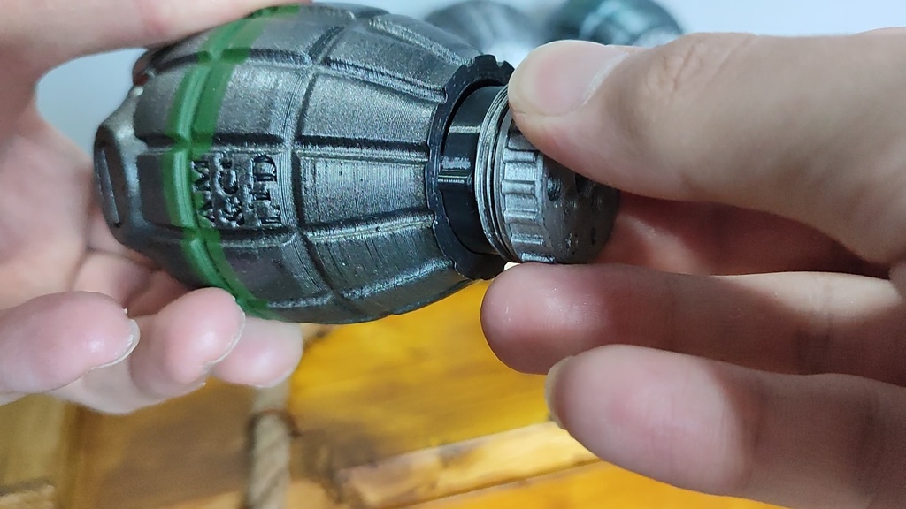 【 3D STL 】Grenade No.36M Mk.1 “Mills Bomb” Firecracer Video Available