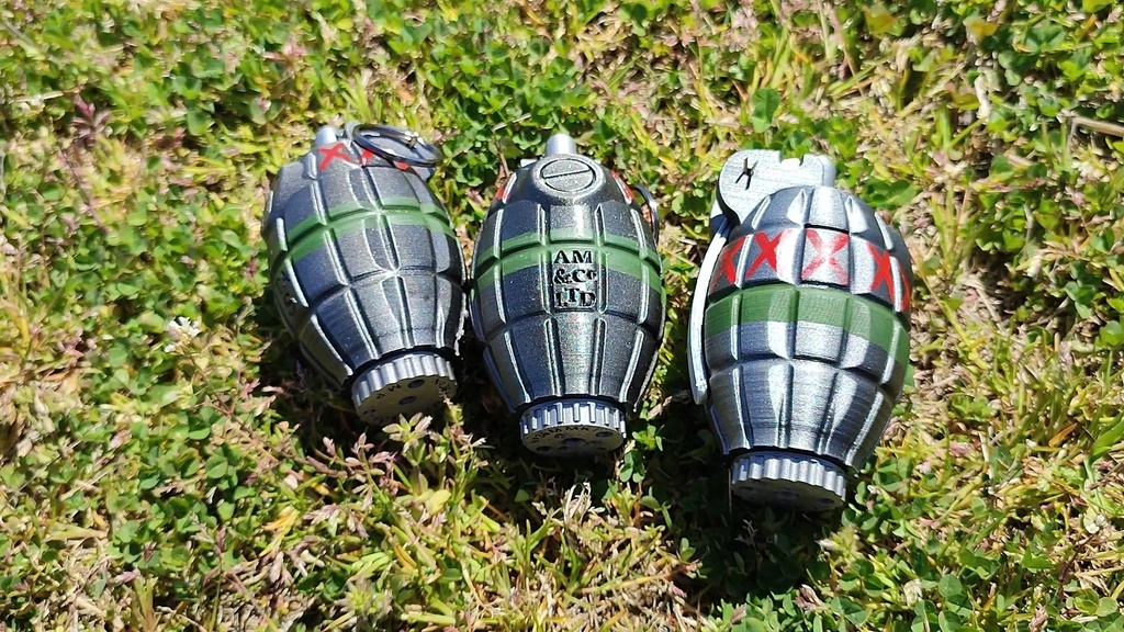 【 3D STL 】Grenade No.36M Mk.1 “Mills Bomb” Firecracer Video Available